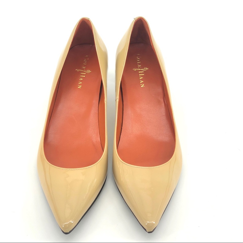 New Cole Haan Beige Patent Leather Heels Sz 9.5